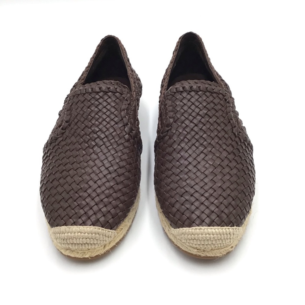 Michael Kors Collection Size 39 Espadrille Brown Weaved Leather Loafer - Picture 3 of 12